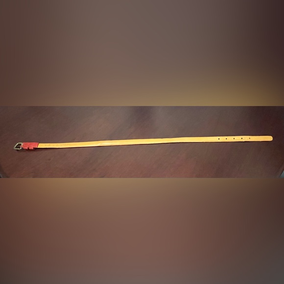 Red Coach Leather Belt Sz. Small - Picture 3 of 3